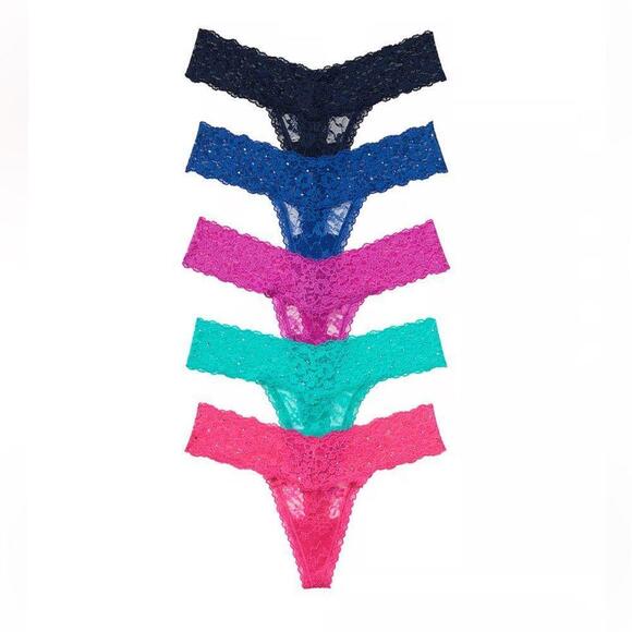 VICTORIA'S SECRET 5-Pack Lace Thong Panties Large - Picture 1 of 1